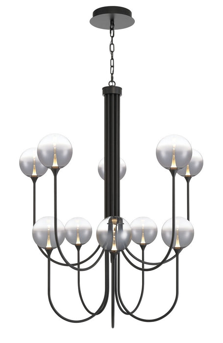 Eurofase 48926-027 Ten Light Chandelier, Black