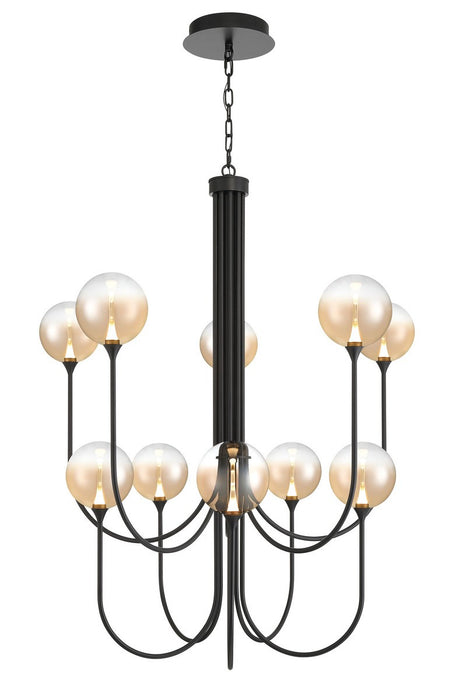 Eurofase 48926-032 Ten Light Chandelier, Black