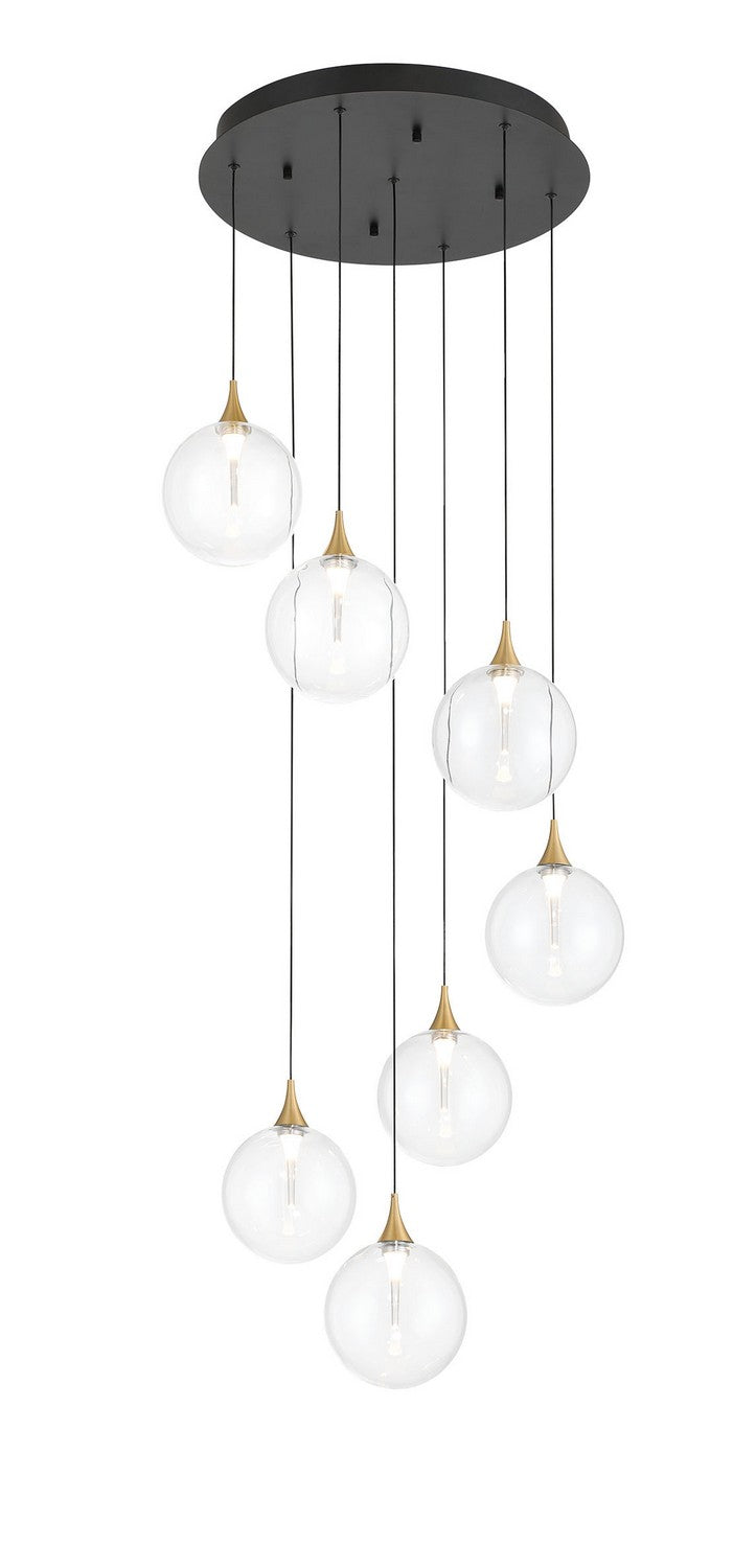 Eurofase 48928-014 Seven Light Chandelier, Gold
