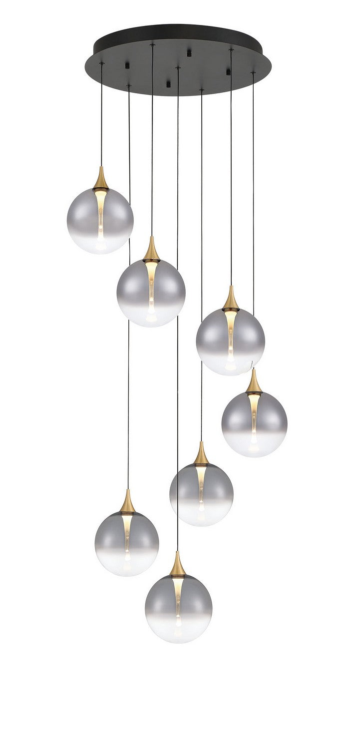 Eurofase 48928-021 Seven Light Chandelier, Gold