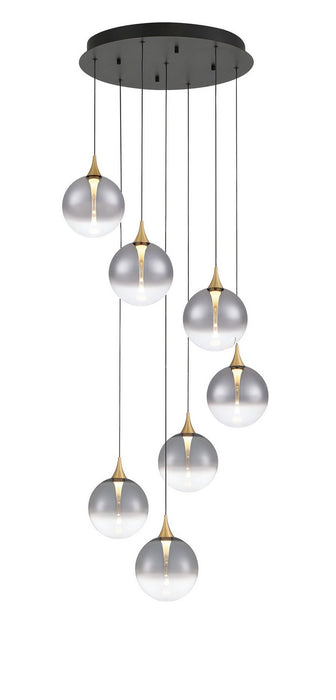 Eurofase 48928-021 Seven Light Chandelier, Gold
