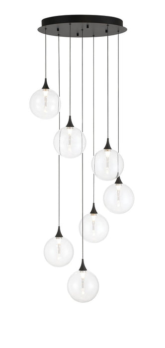 Eurofase 48929-011 Seven Light Chandelier, Black