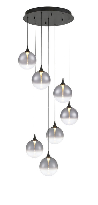 Eurofase 48929-028 Seven Light Chandelier, Black