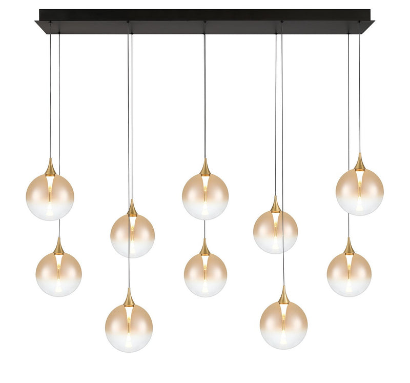 Eurofase 48932-035 Ten Light Chandelier, Gold