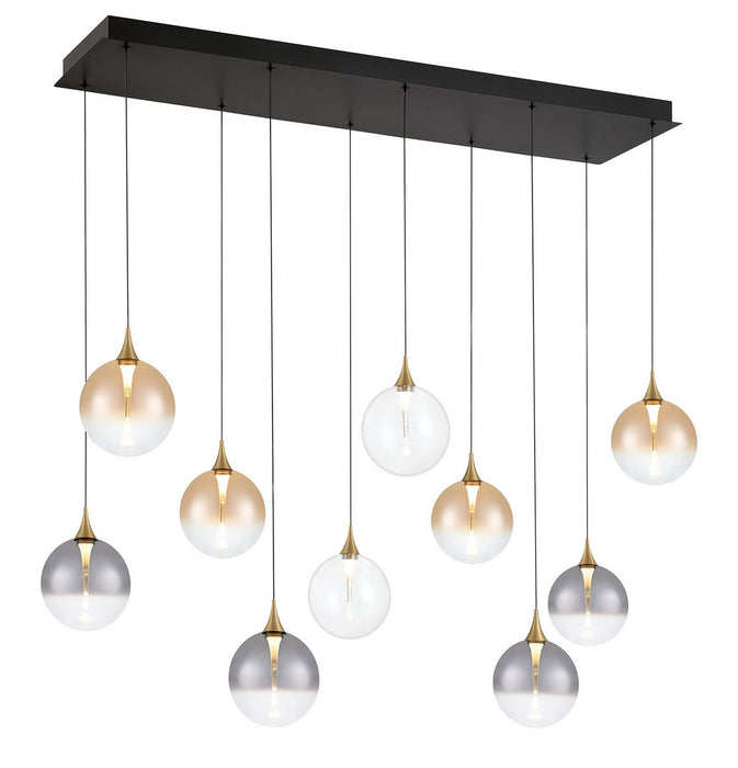 Eurofase 48932-046 Ten Light Chandelier, Gold