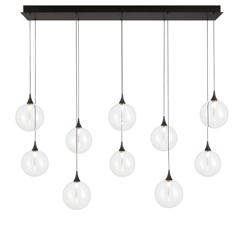 Eurofase 48933-018 Ten Light Chandelier, Black