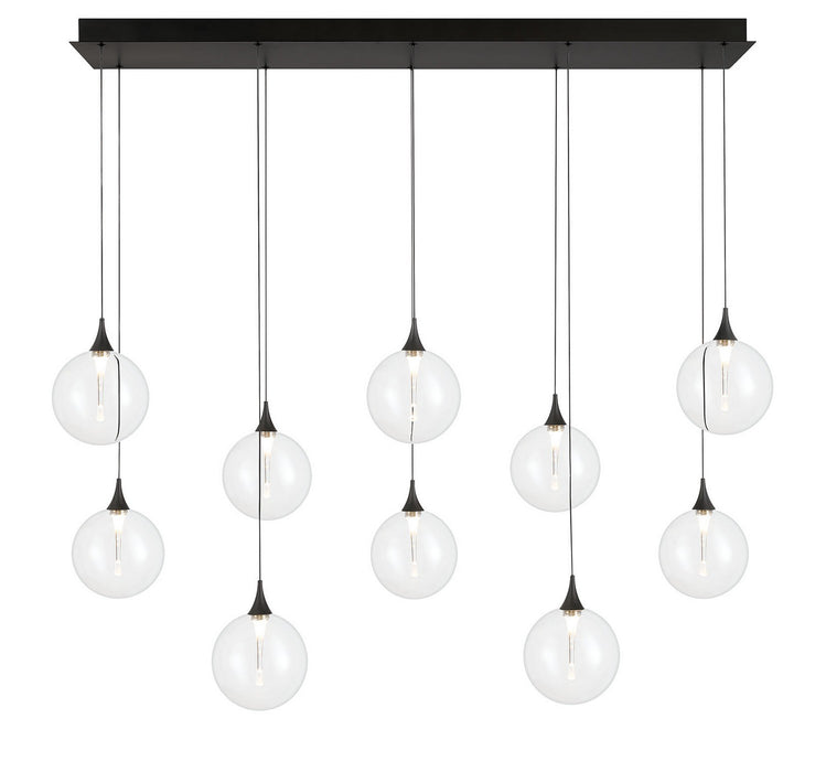 Eurofase 48933-018 Ten Light Chandelier, Black