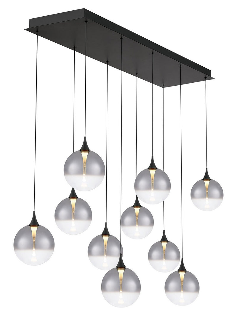 Eurofase 48933-025 Ten Light Chandelier, Black