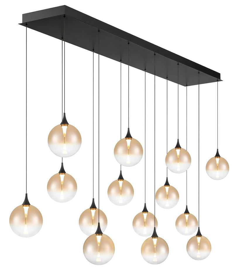 Eurofase 48939-034 14 Light Chandelier, Black