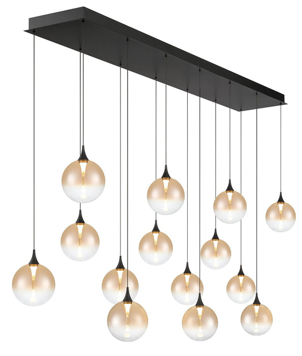 Eurofase 48939-034 14 Light Chandelier, Black