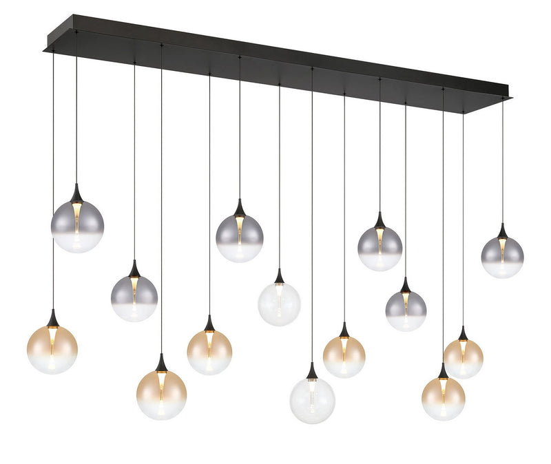 Eurofase 48939-045 14 Light Chandelier, Black