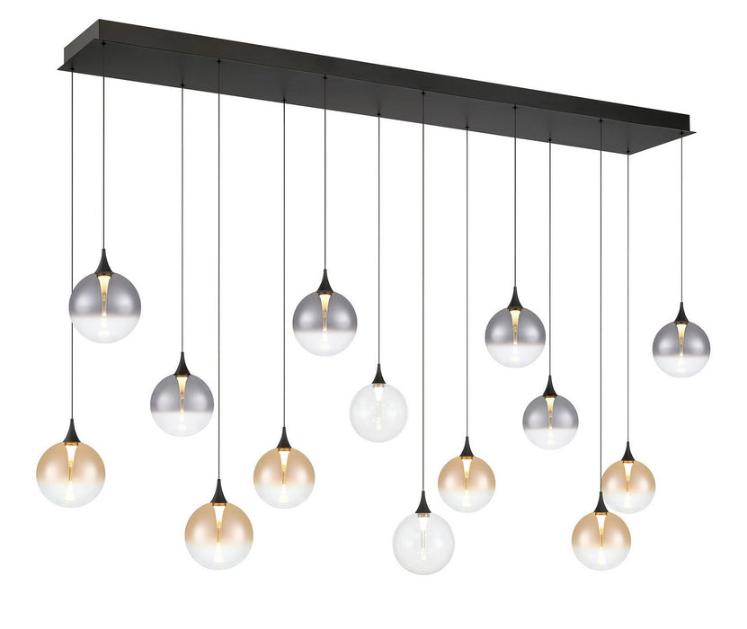Eurofase 48939-045 14 Light Chandelier, Black