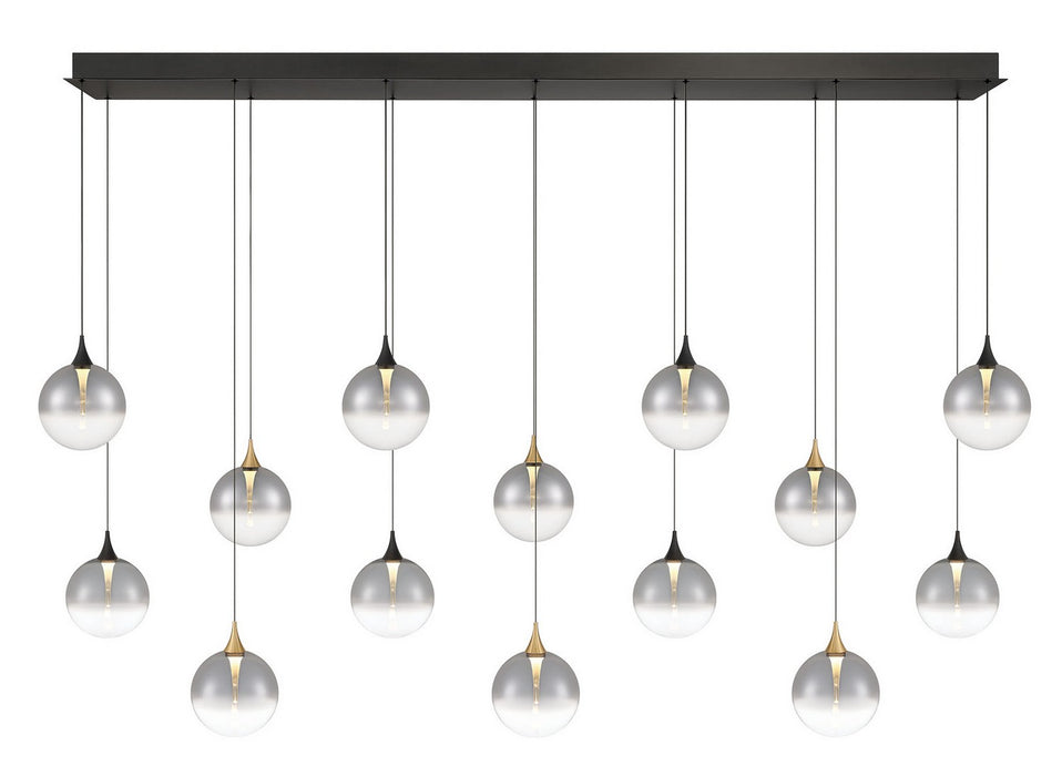 Eurofase 48940-023 14 Light Chandelier, Gold-Black
