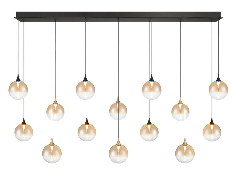 Eurofase 48940-030 14 Light Chandelier, Gold-Black
