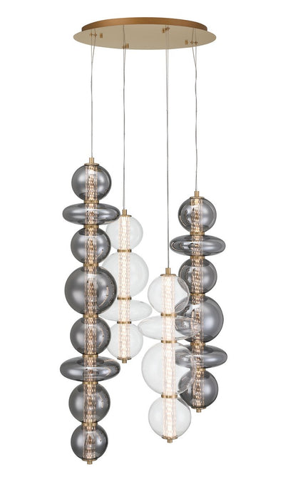 Eurofase 48960-014 Four Light Chandelier, Gold