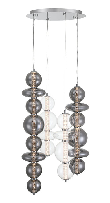 Eurofase 48960-021 Four Light Chandelier, Chrome