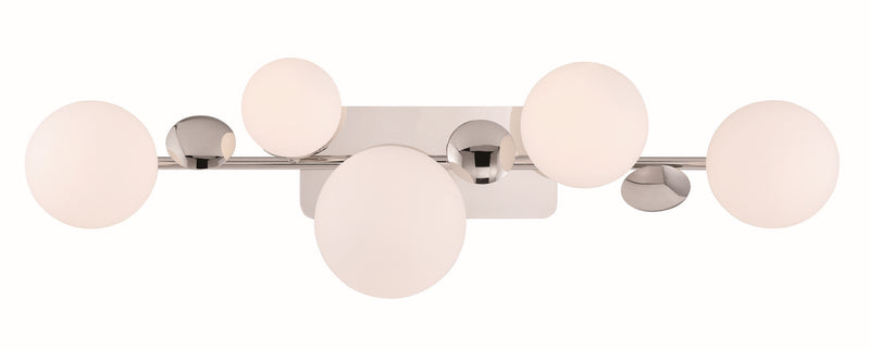 Eurofase 49087-024 Five Light Vanity, Nickel