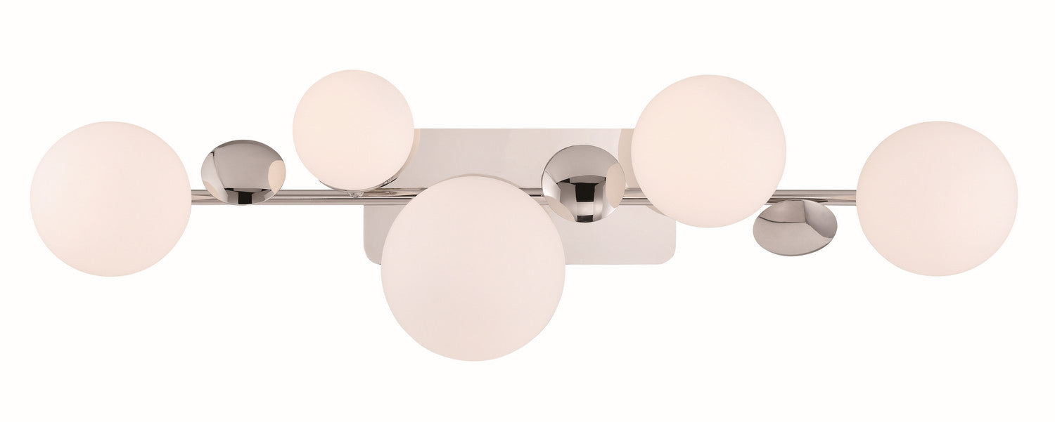 Eurofase 49087-024 Five Light Vanity, Nickel
