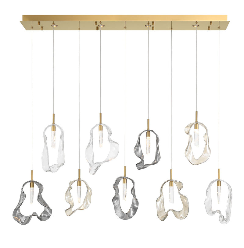 Eurofase 49239-010 13 Light Chandelier, Gold