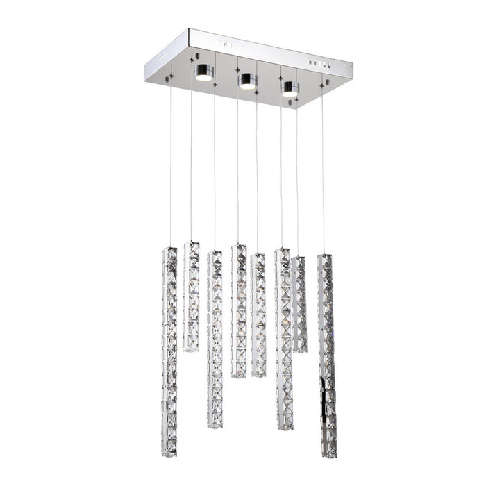 Zeev Lighting CD10107-LED-CH-D LED Chandelier, Chrome
