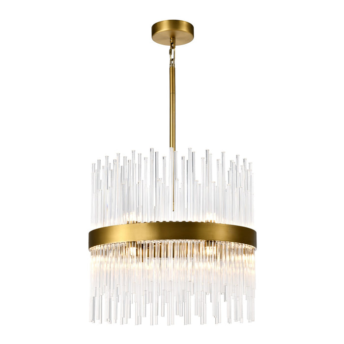 Zeev Lighting CD10404-12-AGB 12 Light Chandelier, Aged Brass