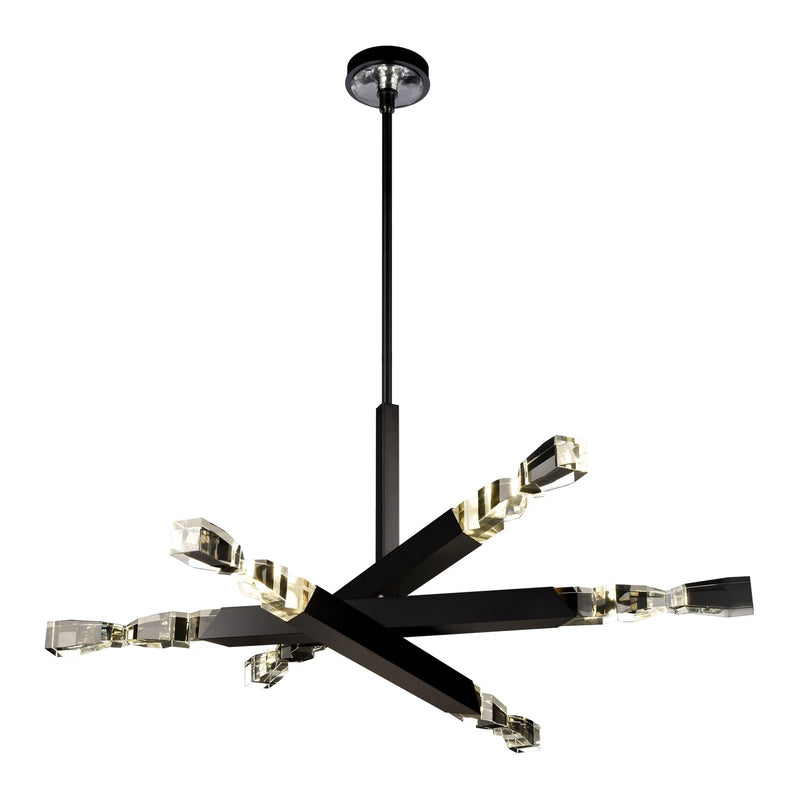 Zeev Lighting CD11352-LED-6-3x3-SBB LED Chandelier, Satin Brushed Black