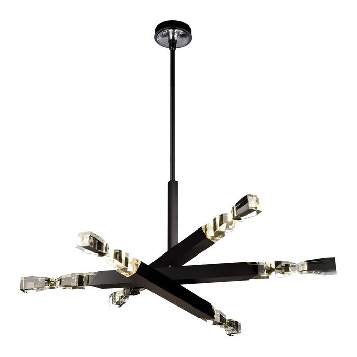 Zeev Lighting CD11352-LED-6-3x3-SBB LED Chandelier, Satin Brushed Black