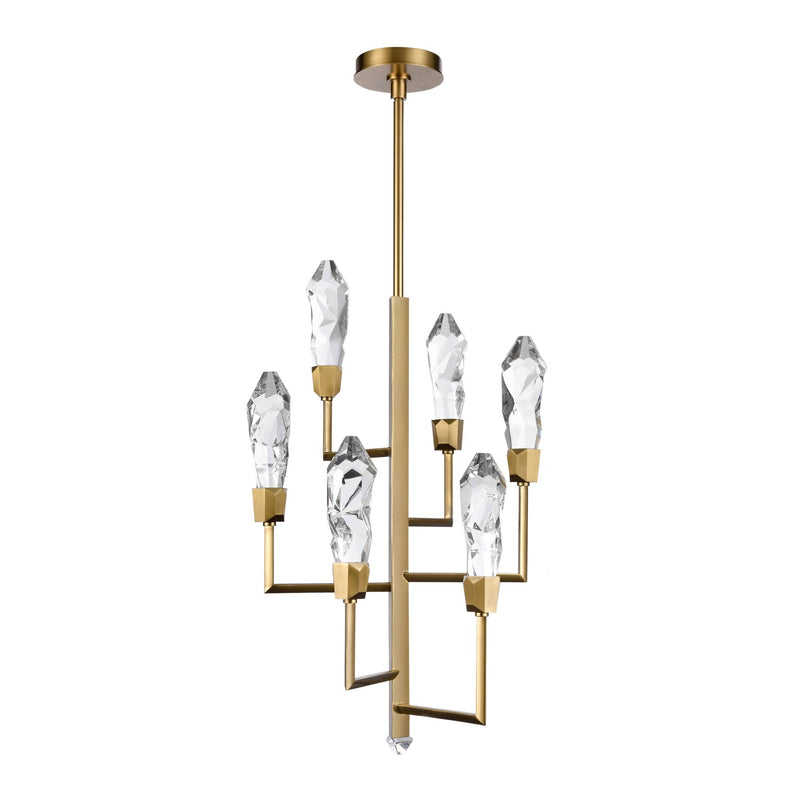 Zeev Lighting CD11425-LED-7-AGB LED Chandelier, Aged Brass