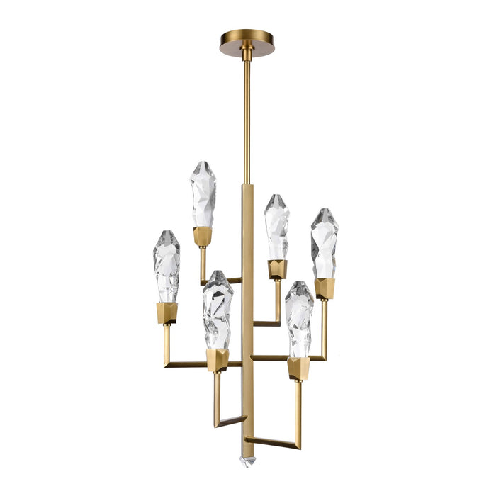 Zeev Lighting CD11425-LED-7-AGB LED Chandelier, Aged Brass