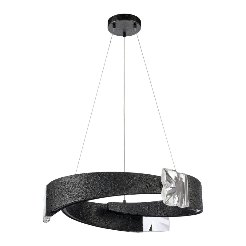Zeev Lighting CD11608-LED-3-25-TMBK LED Chandelier, Textured Matte Black