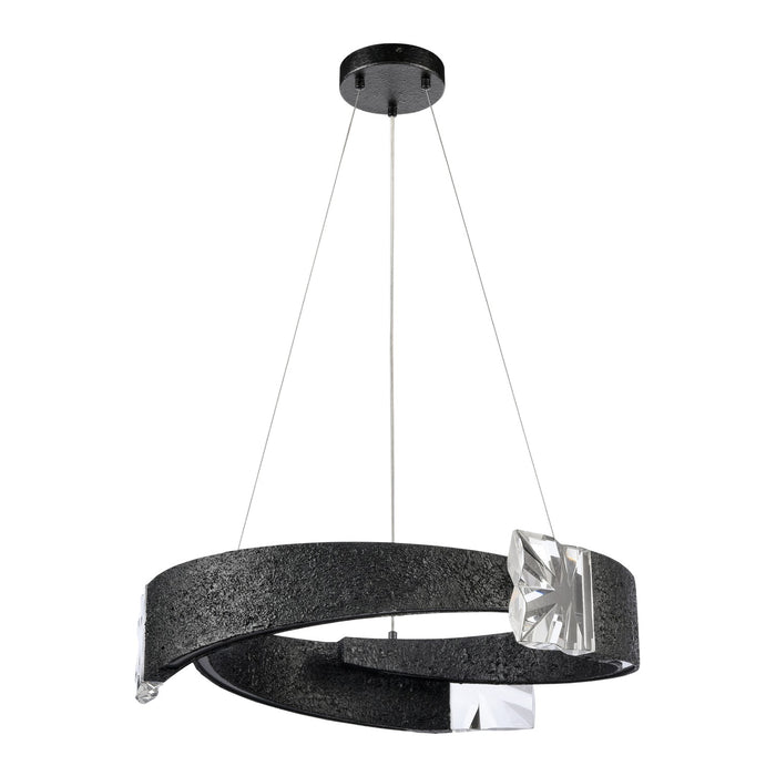 Zeev Lighting CD11608-LED-3-25-TMBK LED Chandelier, Textured Matte Black