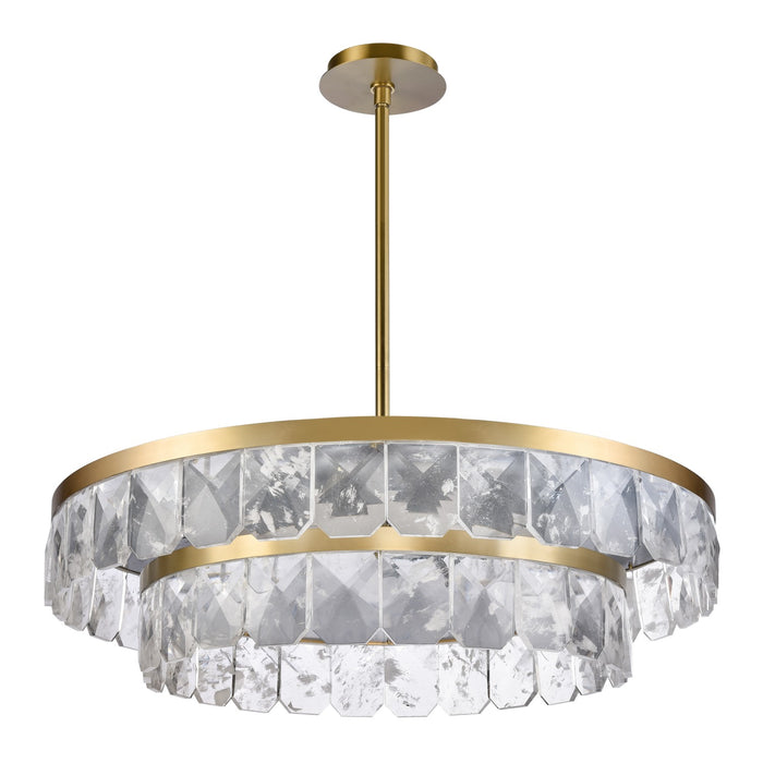 Zeev Lighting CD11810-LED-T2-44-AGB LED Chandelier, Aged Brass