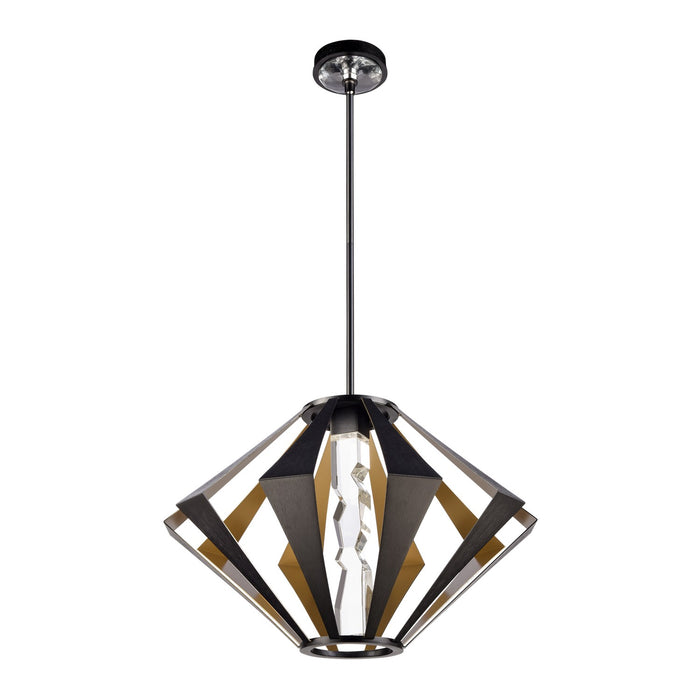 Zeev Lighting EP11371-LED-1-2x2-SBB+AGB LED Outdoor Pendant, Satin Brushed Black