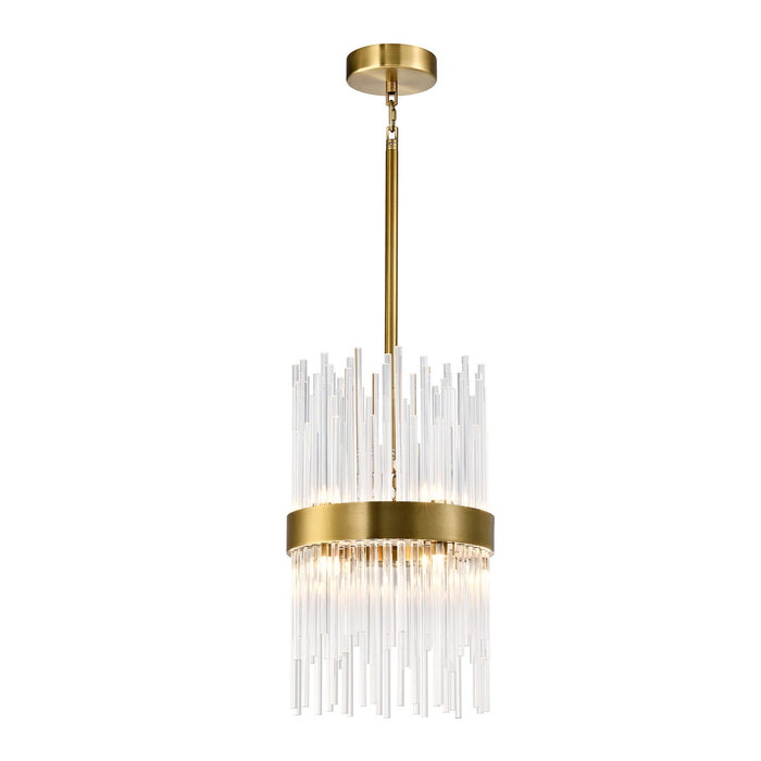 Zeev Lighting P30105-8-AGB Eight Light Pendant, Aged Brass
