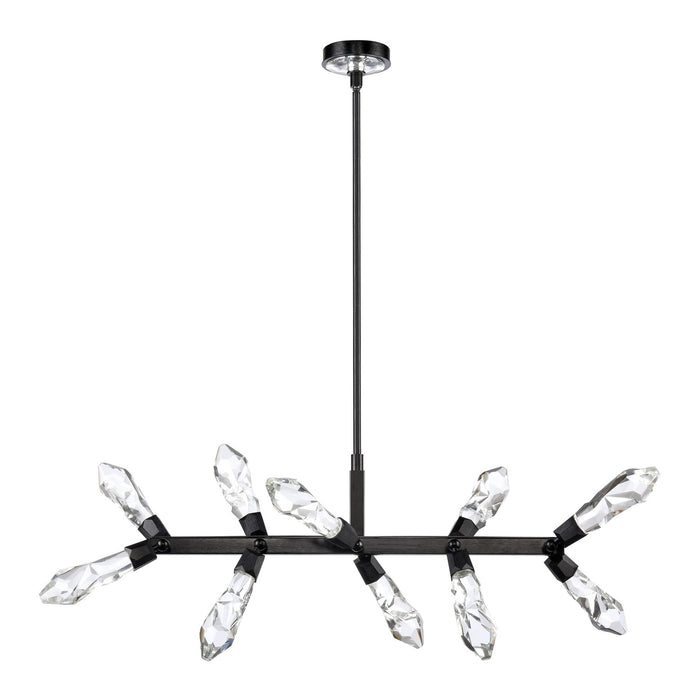 Zeev Lighting PL11415-LED-10-SBB LED Linear Pendant, Satin Brushed Black