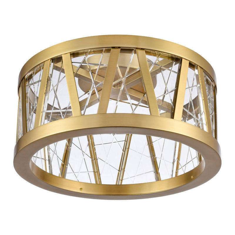 Zeev Lighting SF11516-LED-AGB LED Semi-Flush Mount, Aged Brass