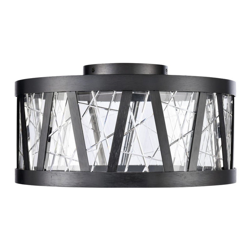 Zeev Lighting SF11518-LED-SBB LED Semi-Flush Mount, Satin Brushed Black