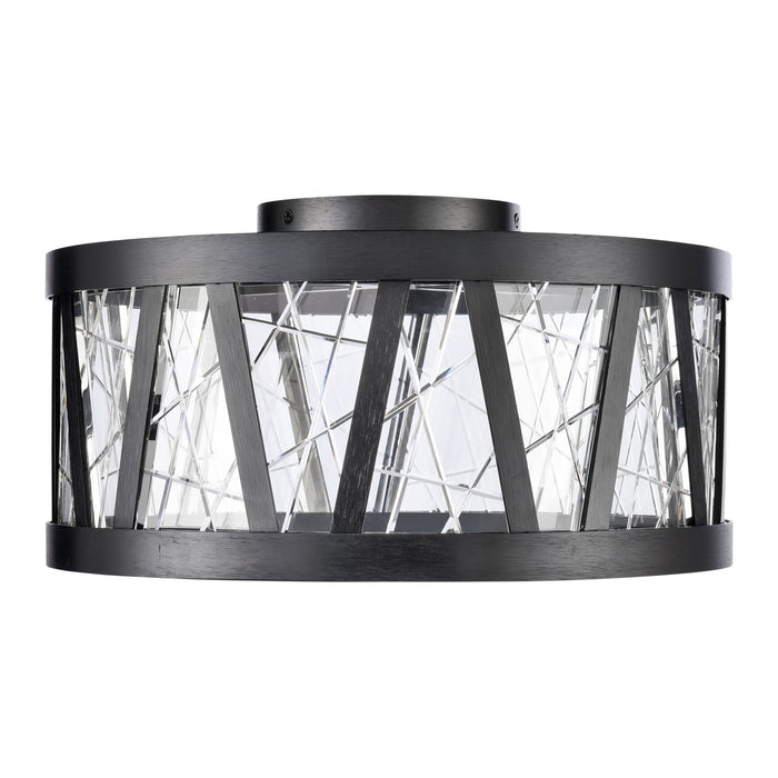 Zeev Lighting SF11518-LED-SBB LED Semi-Flush Mount, Satin Brushed Black