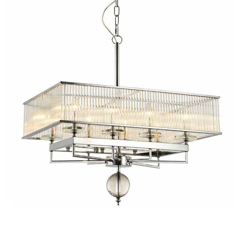Zeev Lighting CD10080-8-CG Eight Light Chandelier, Chrome