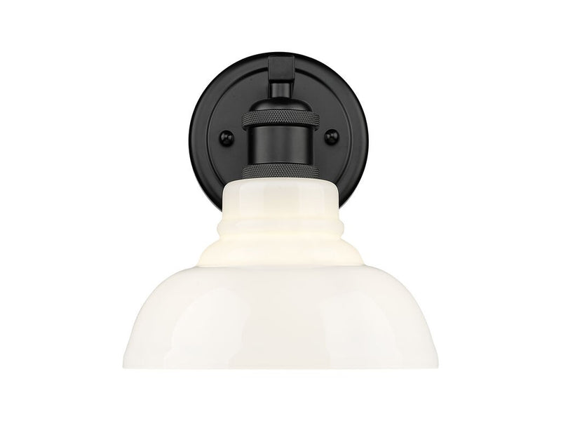 Golden 0305-BA1 BLK-VMG One Light Wall Sconce, Matte Black