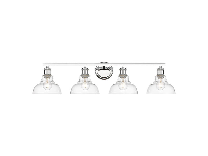 Golden 0305-BA4 CH-CLR Four Light Vanity, Chrome