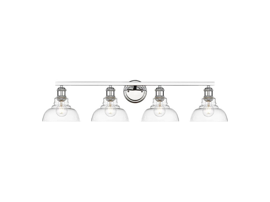 Golden 0305-BA4 CH-CLR Four Light Vanity, Chrome