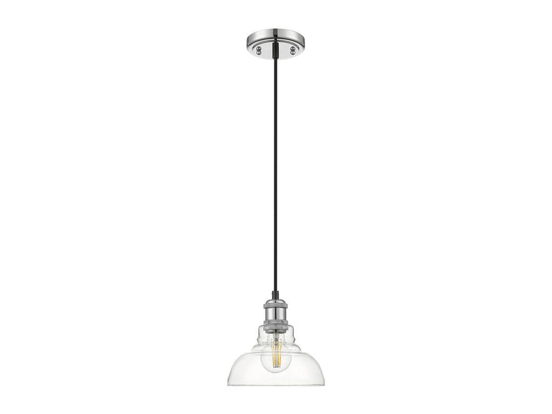 Golden 0305-S CH-CLR One Light Mini Pendant, Chrome