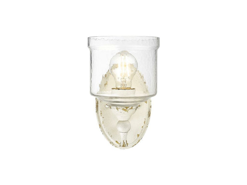 Golden 0806-1W AI-HWG One Light Wall Sconce, Antique Ivory