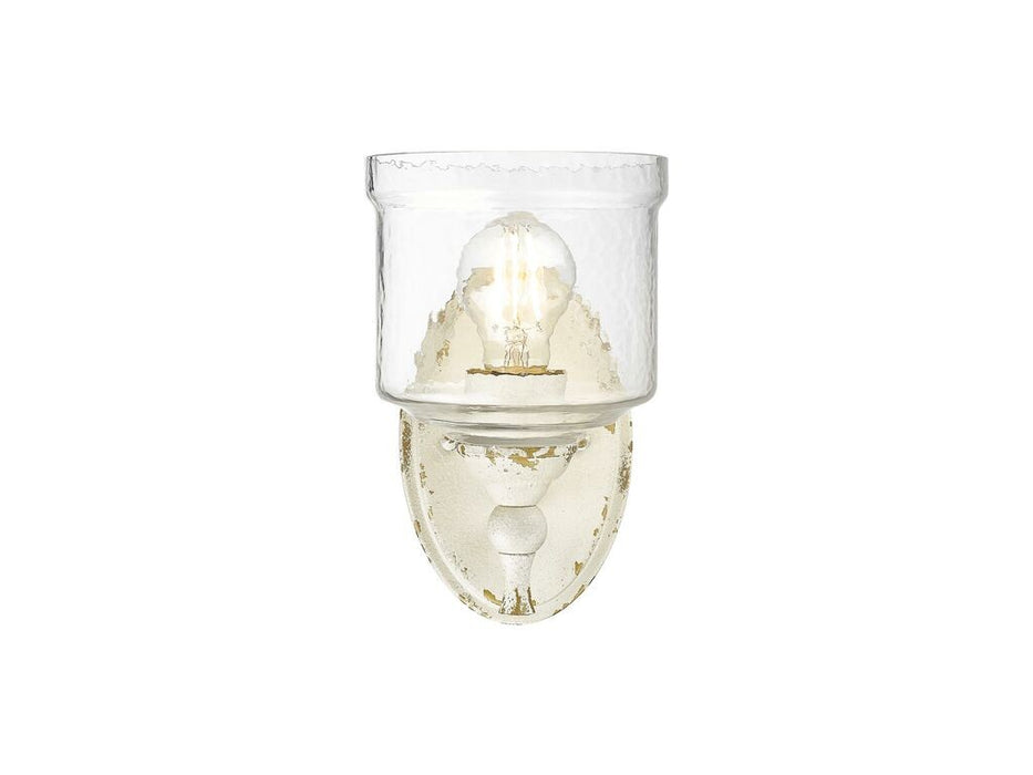 Golden 0806-1W AI-HWG One Light Wall Sconce, Antique Ivory