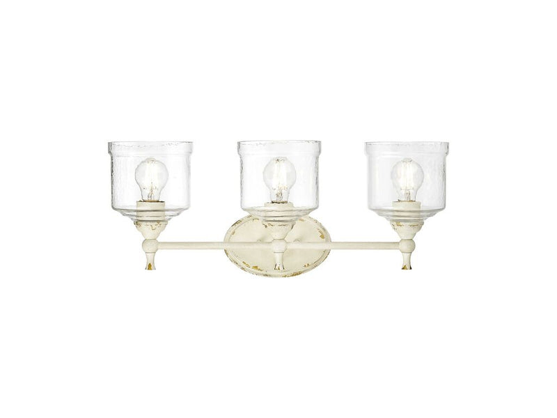 Golden 0806-BA3 AI-HWG Three Light Vanity, Antique Ivory