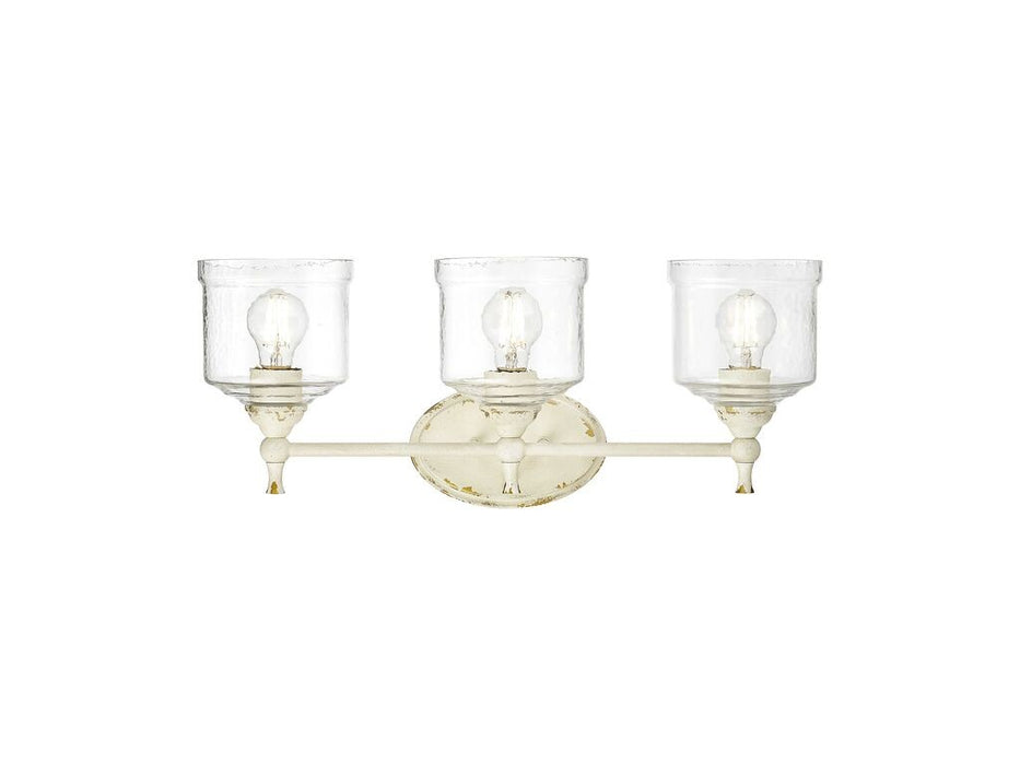 Golden 0806-BA3 AI-HWG Three Light Vanity, Antique Ivory