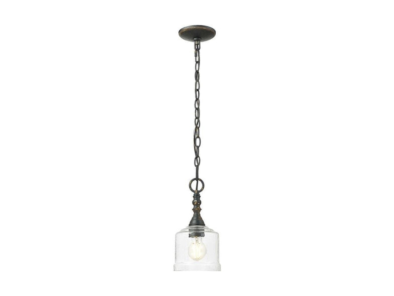 Golden 0806-M1L AI-HWG One Light Mini Pendant, Antique Ivory