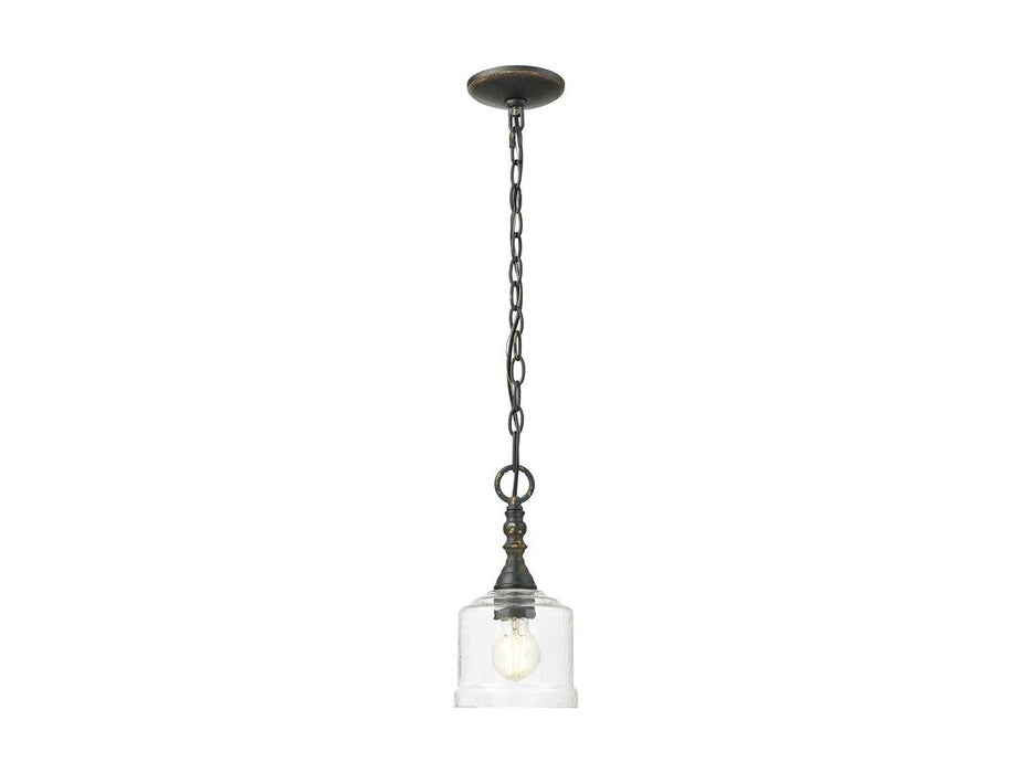 Golden 0806-M1L AI-HWG One Light Mini Pendant, Antique Ivory