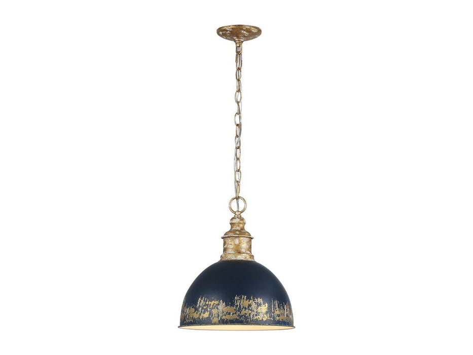 Golden 0809-M VG-ANVY One Light Pendant, Vintage Gold